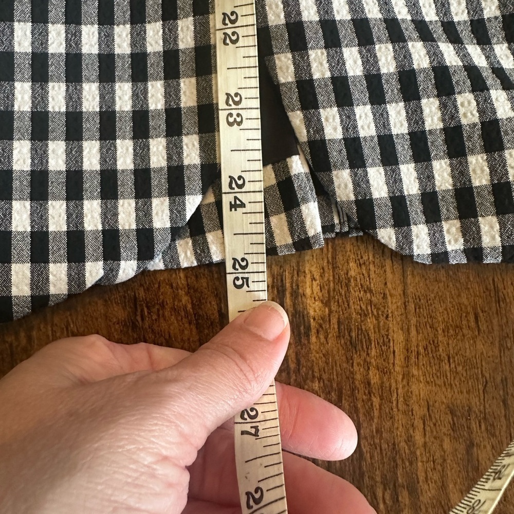 Maison D’Amelie | Black & White Gingham One Button Blazer, Size XS - Picture 9 of 10